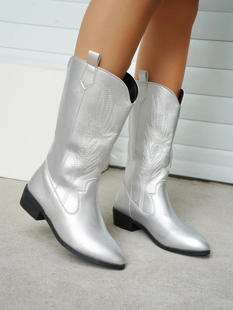 Bequeme Weiche Elegante Robuste Breite Western Stiefel