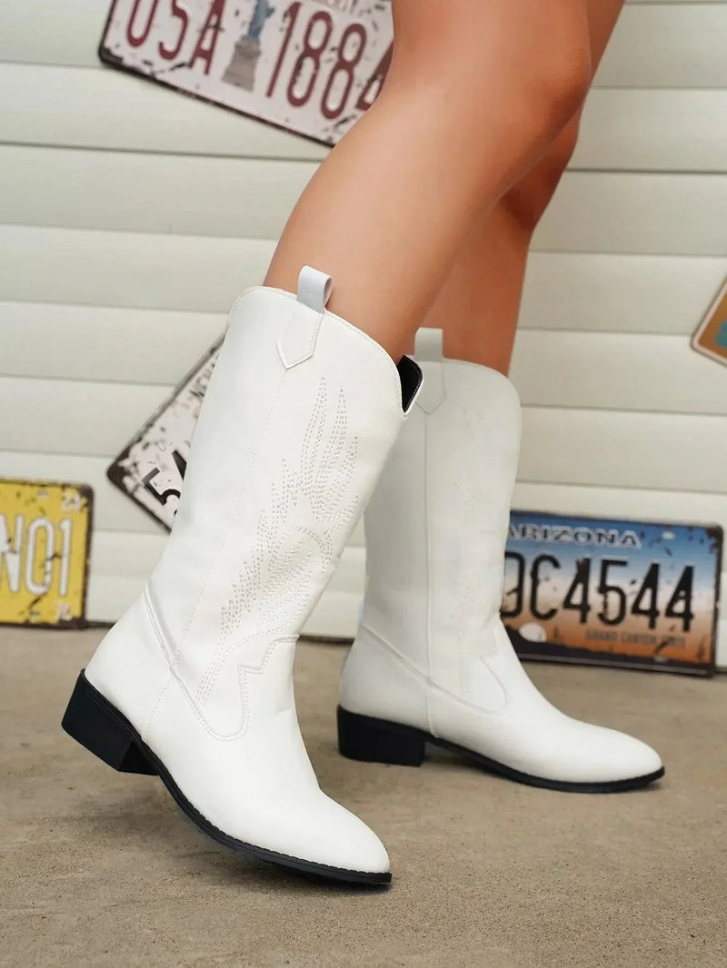 Bequeme Weiche Elegante Robuste Breite Western Stiefel