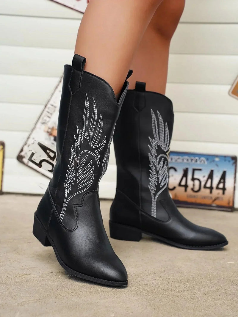 Bequeme Weiche Elegante Robuste Breite Western Stiefel
