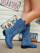 Bequeme Weiche Elegante Robuste Breite Western Stiefel