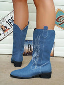 Bequeme Weiche Elegante Robuste Breite Western Stiefel