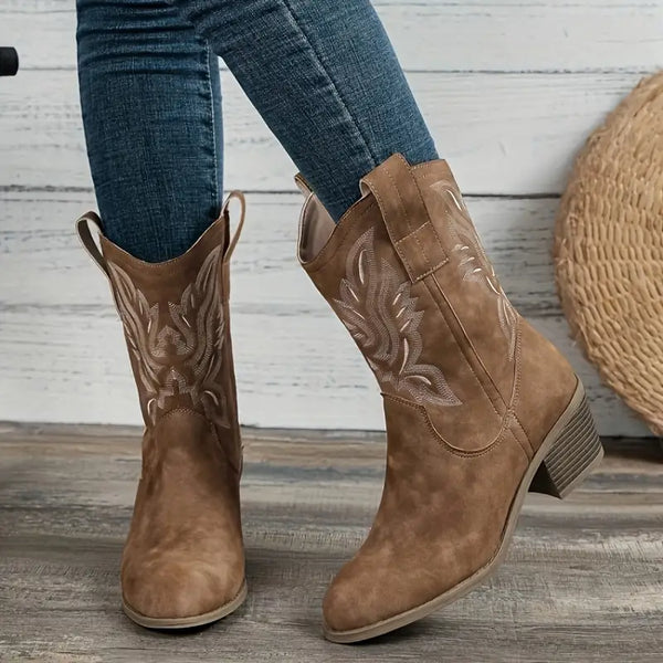 Bequeme Western Stiefel Für Lässige Kleider Stiefel