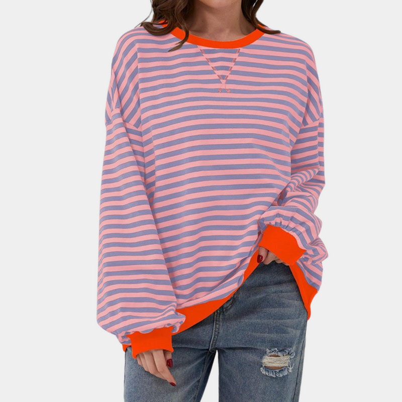 Bequemer Bunter Pullover Für Frauen Mit Stil