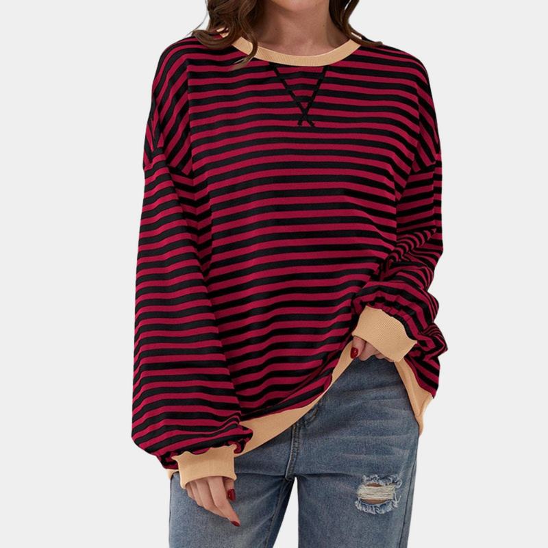 Bequemer Bunter Pullover Für Frauen Mit Stil