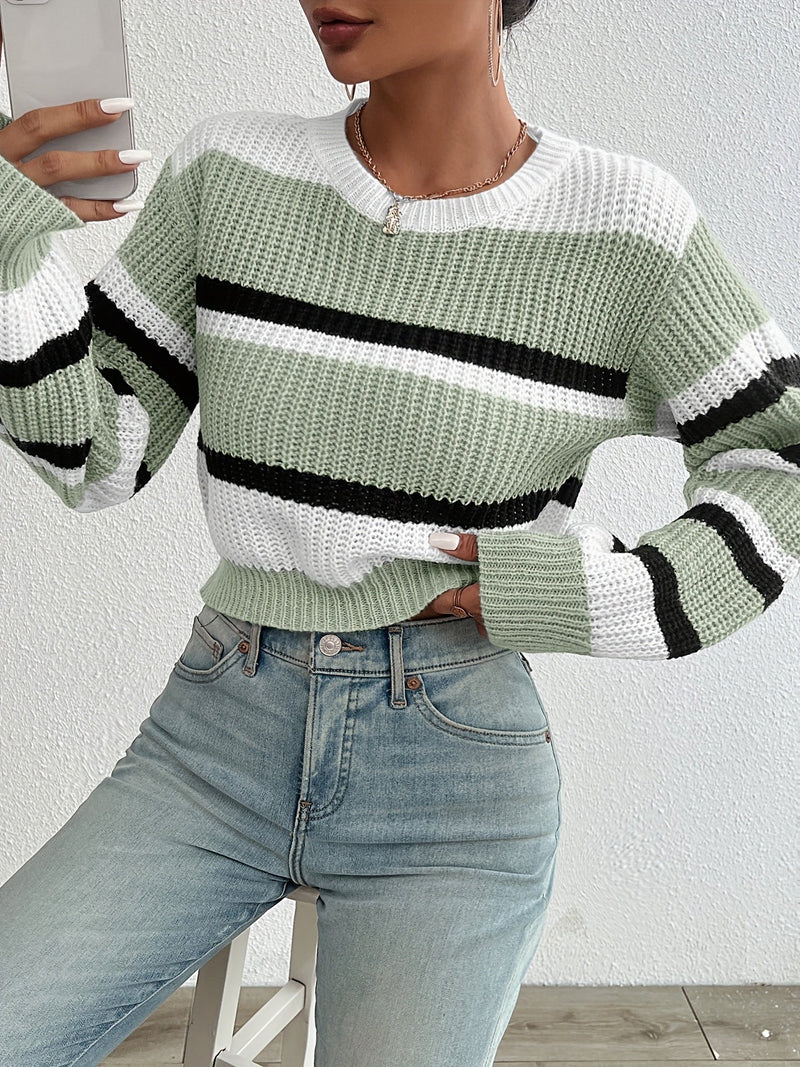 Bequemer Bunter Strickpullover Für Jeden Anlass