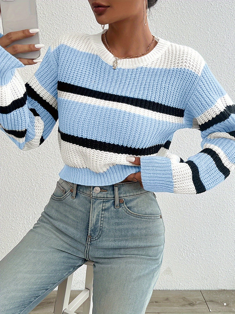 Bequemer Bunter Strickpullover Für Jeden Anlass
