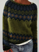 Bequemer Eleganter Pullover Mit Schönem Muster Für Jeden Tag