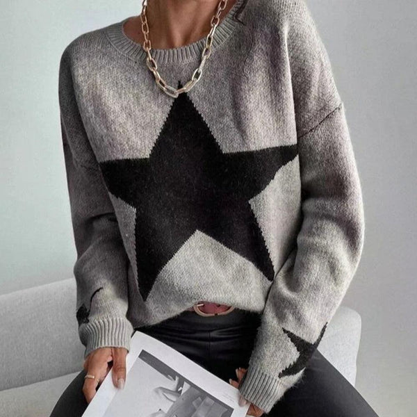 Bequemer Grauer Langarmpullover Für Jeden Anlass