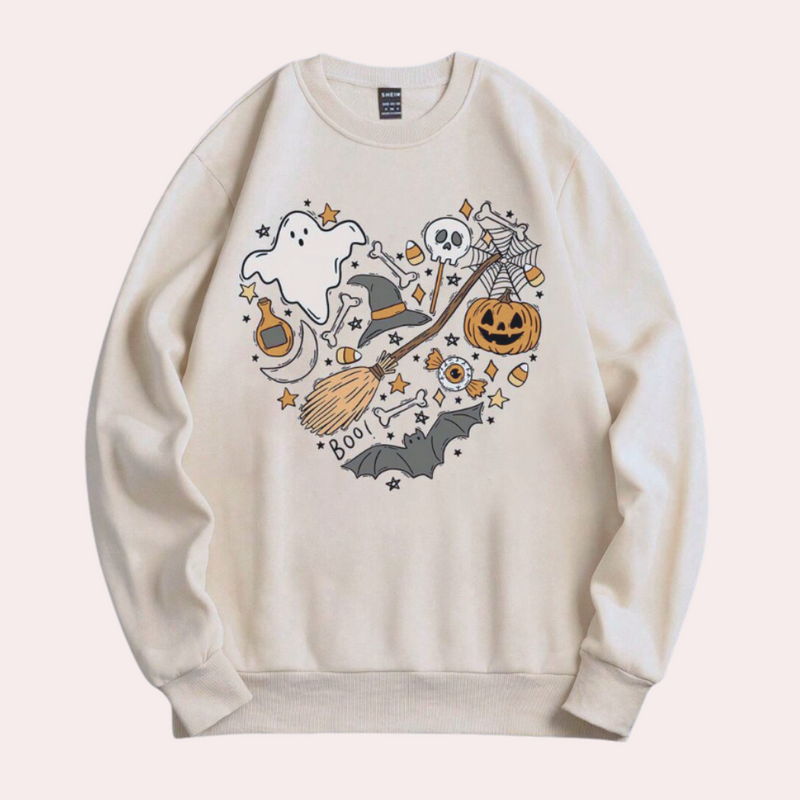 Bequemer Halloween Pullover für Frauen im Lockeren Schnitt