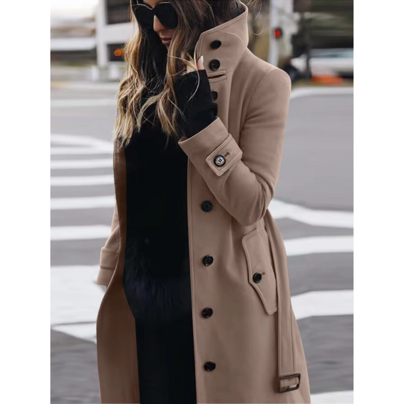 Bequemer Langer Wintermantel Warm Für Damen Schöner Mantel