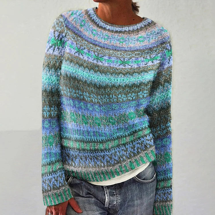 Bequemer Lässiger Pullover Für Jeden Tag im Eyelet-Stil