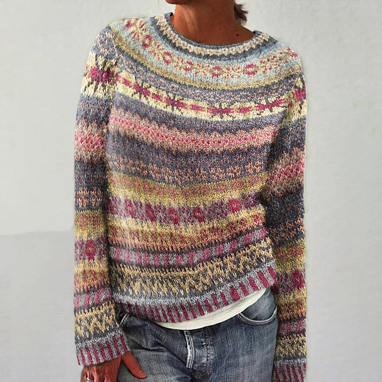 Bequemer Lässiger Pullover Für Jeden Tag im Eyelet-Stil