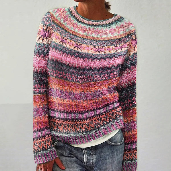 Bequemer Lässiger Pullover Für Jeden Tag im Eyelet-Stil