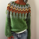Bequemer Pullover Mit Schickem Geometrischem Muster Kaufen
