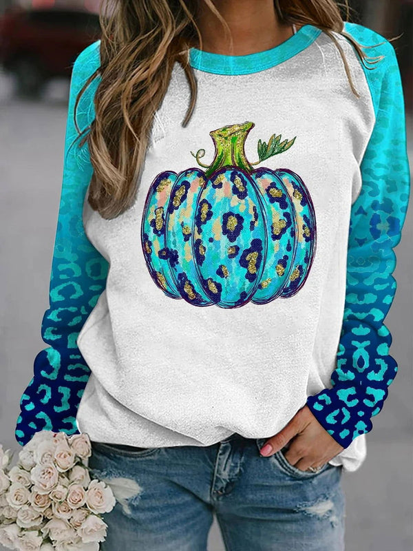 Bequemer Pullover Mit Süßem Kürbis-Design Für Kinder