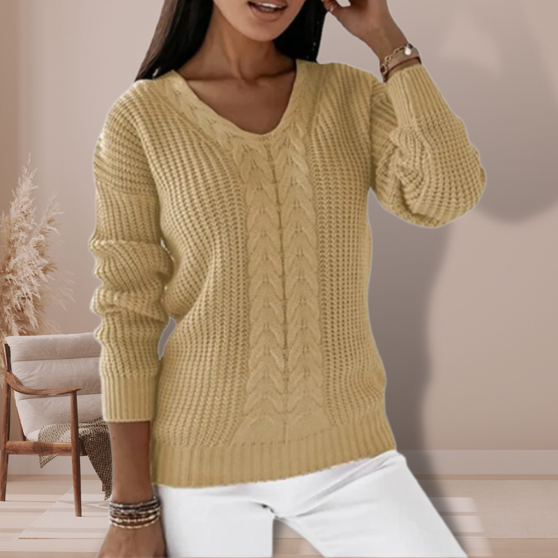 Bequemer Und Warmer Strickpullover Für Kalte Tage