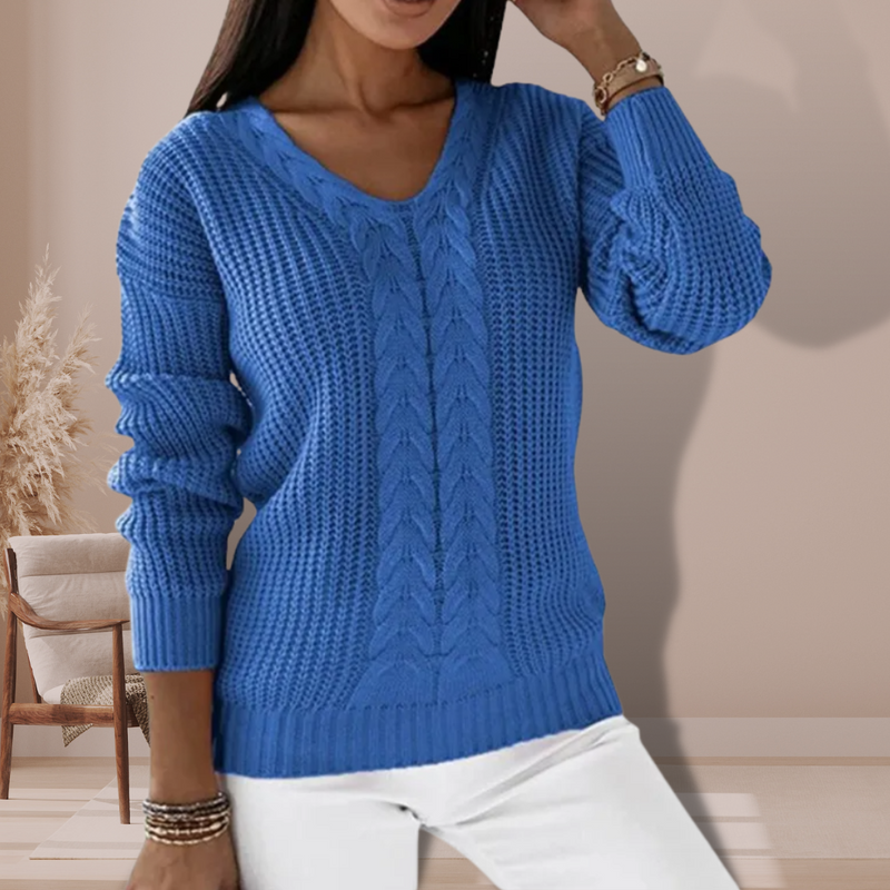 Bequemer Und Warmer Strickpullover Für Kalte Tage