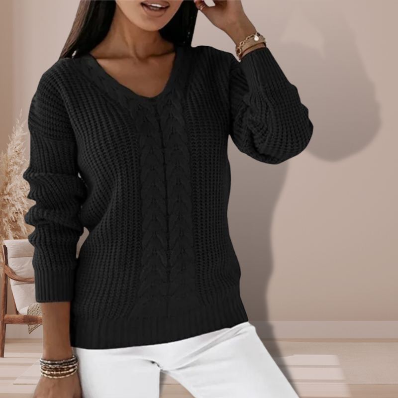 Bequemer Und Warmer Strickpullover Für Kalte Tage