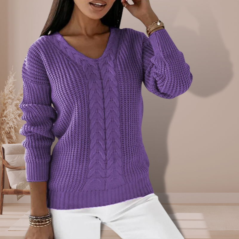 Bequemer Und Warmer Strickpullover Für Kalte Tage