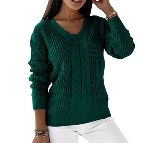 Bequemer Und Warmer Strickpullover Für Kalte Tage