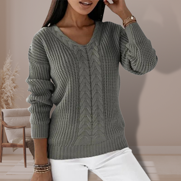 Bequemer Und Warmer Strickpullover Für Kalte Tage