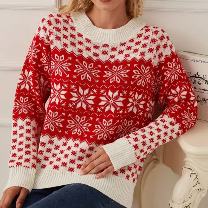 Bequemer Und Warmer Weihnachtspulli Für Damen