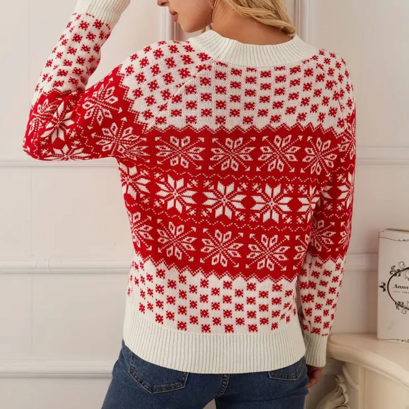 Bequemer Und Warmer Weihnachtspulli Für Damen