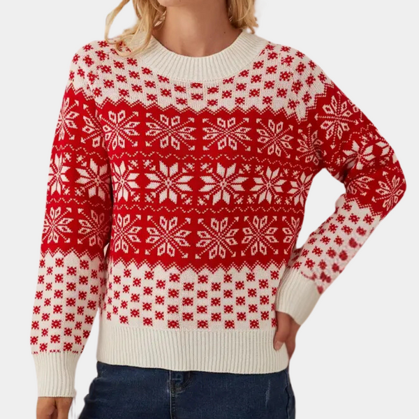 Bequemer Und Warmer Weihnachtspulli Für Damen