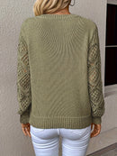 Bequemer Warmer Pullover Mit Ausgeschnittenen Ärmeln