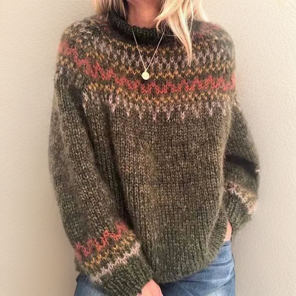 Bequemer Warmer Pullover Mit Hohem Kragen Für Kinder