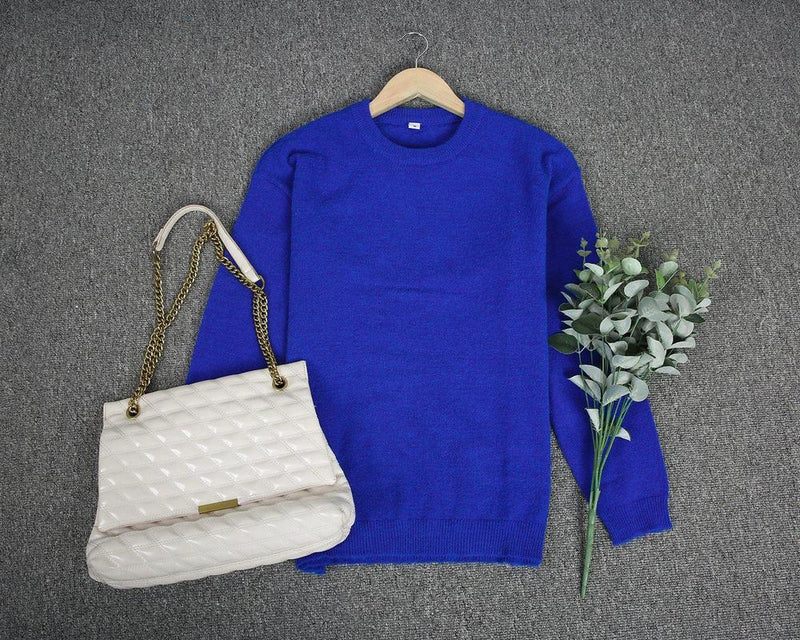 Bequemer Weicher Langarmpullover Für Jeden Tag