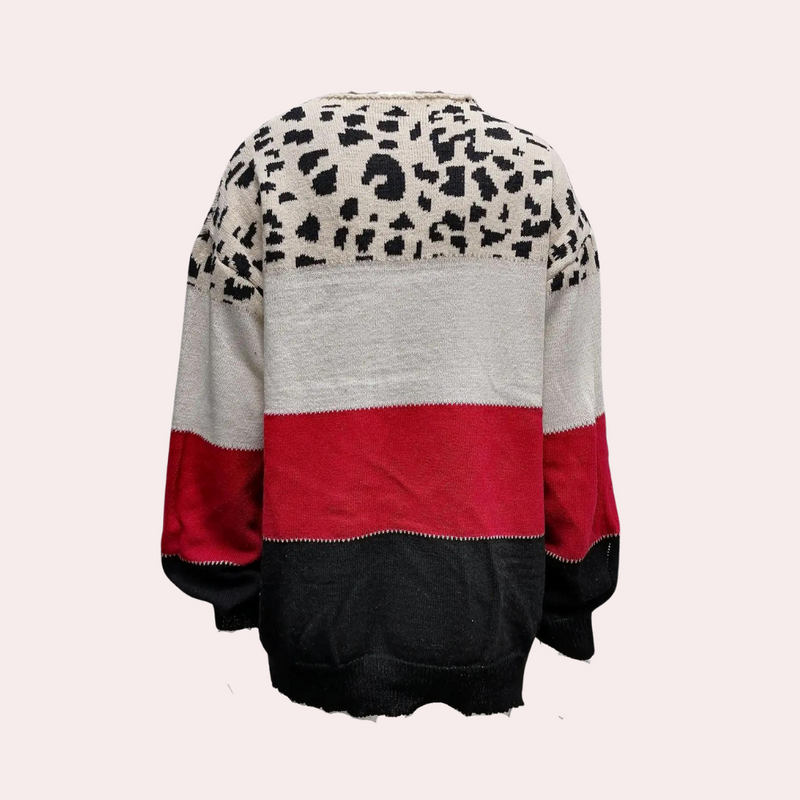 Bequemes Leopardenmuster Sweatshirt Für Frauen Mit Stil