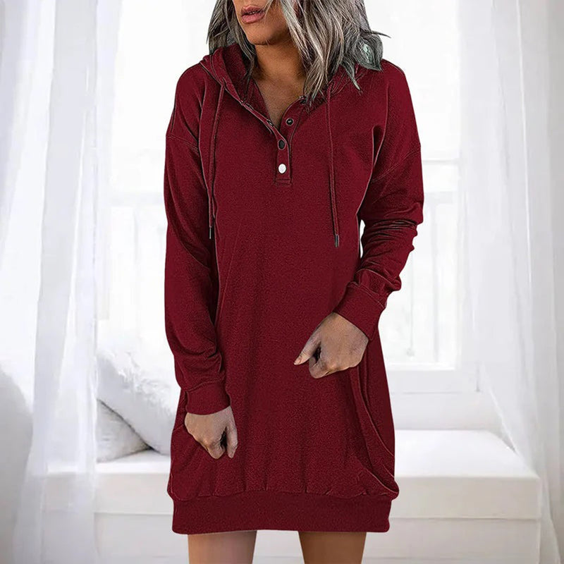 Bequemes Und Elegantes Hoodie Kleid Für Jeden Tag
