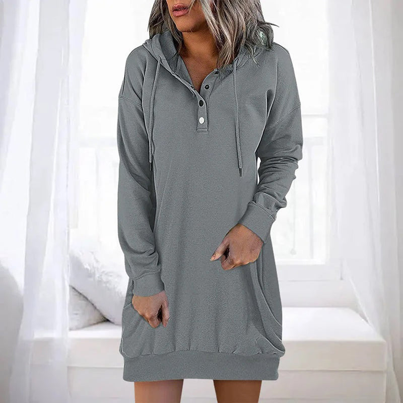 Bequemes Und Elegantes Hoodie Kleid Für Jeden Tag