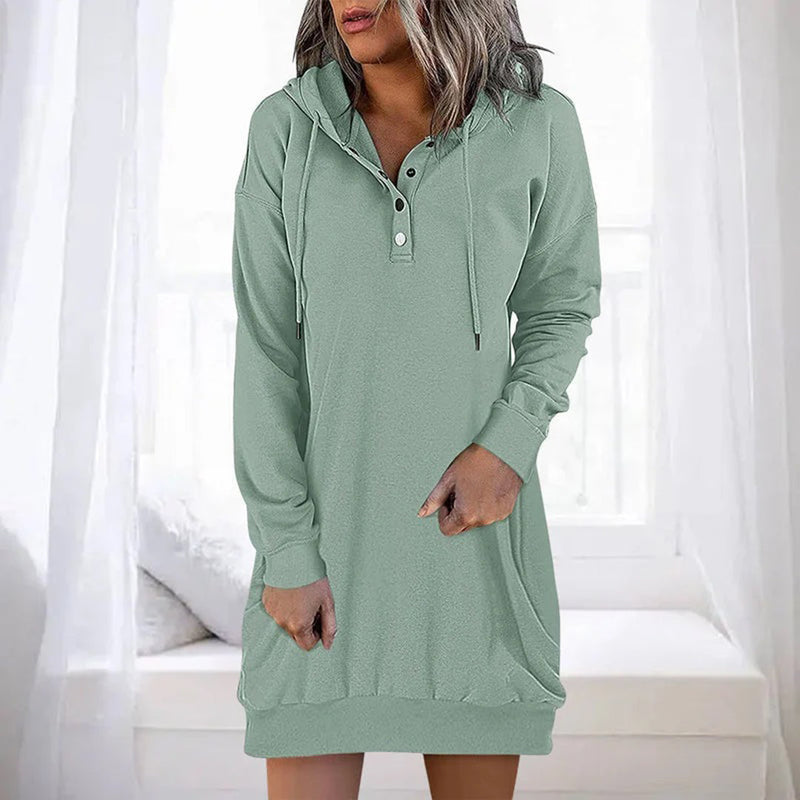 Bequemes Und Elegantes Hoodie Kleid Für Jeden Tag