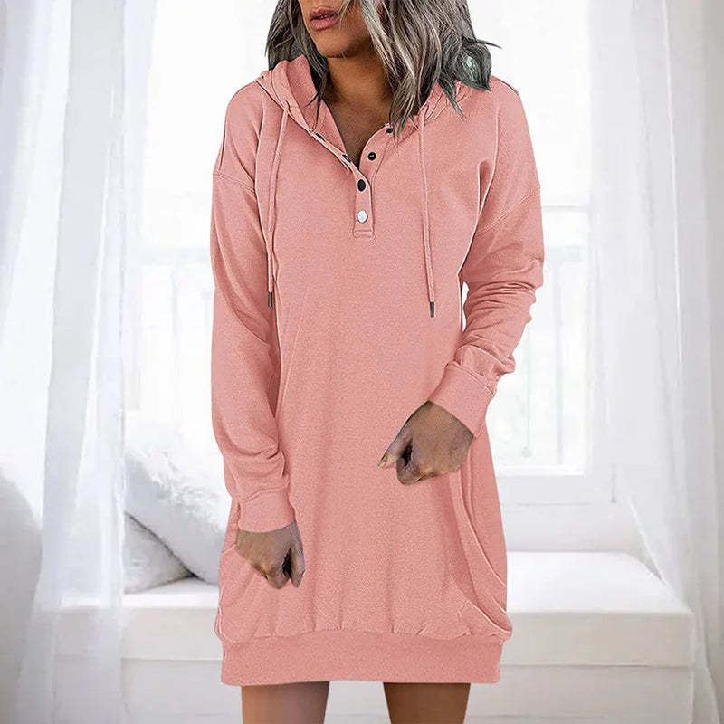 Bequemes Und Elegantes Hoodie Kleid Für Jeden Tag