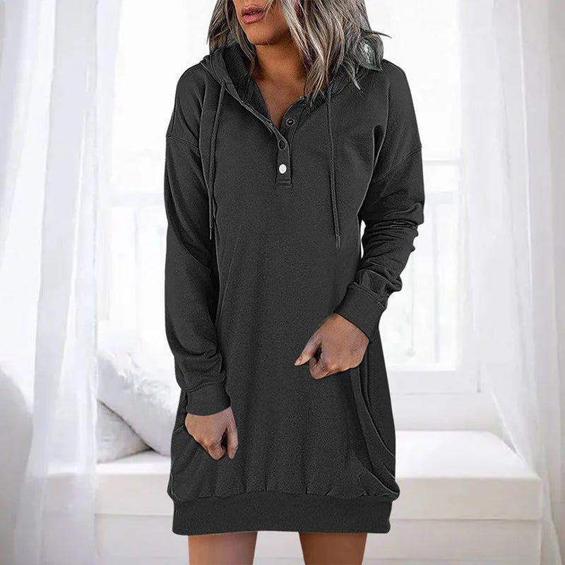 Bequemes Und Elegantes Hoodie Kleid Für Jeden Tag