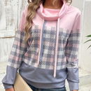 Bequemes Weiches Sweatshirt Für Damen Mit Karomuster
