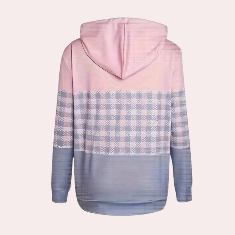 Bequemes Weiches Sweatshirt Für Damen Mit Karomuster