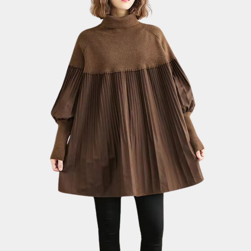 Bequemer Plissee-Pullover für Frauen