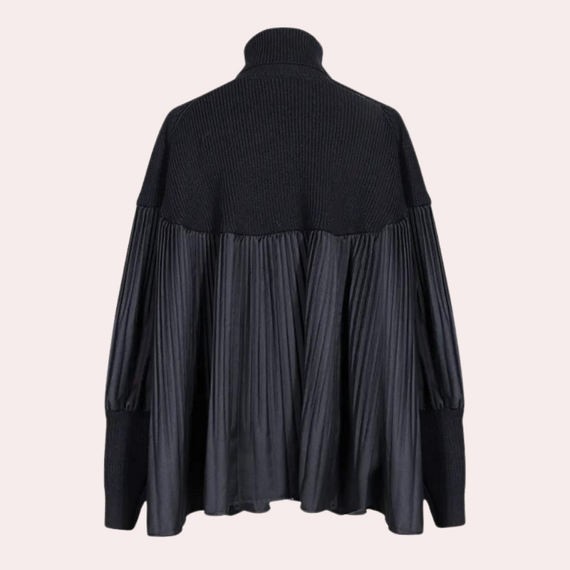 Bequemer Plissee-Pullover für Frauen
