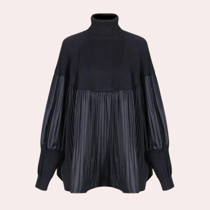 Bequemer Plissee-Pullover für Frauen
