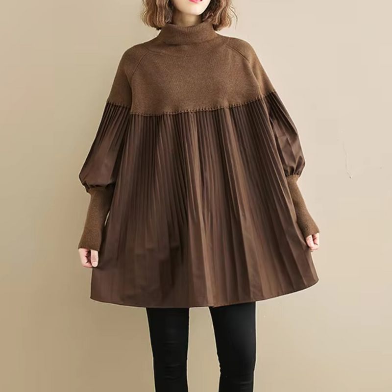 Bequemer Plissee-Pullover für Frauen
