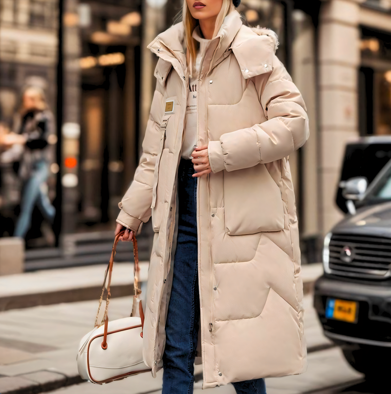 Birgit - Lange Damen-Pufferjacke für kalte Tage