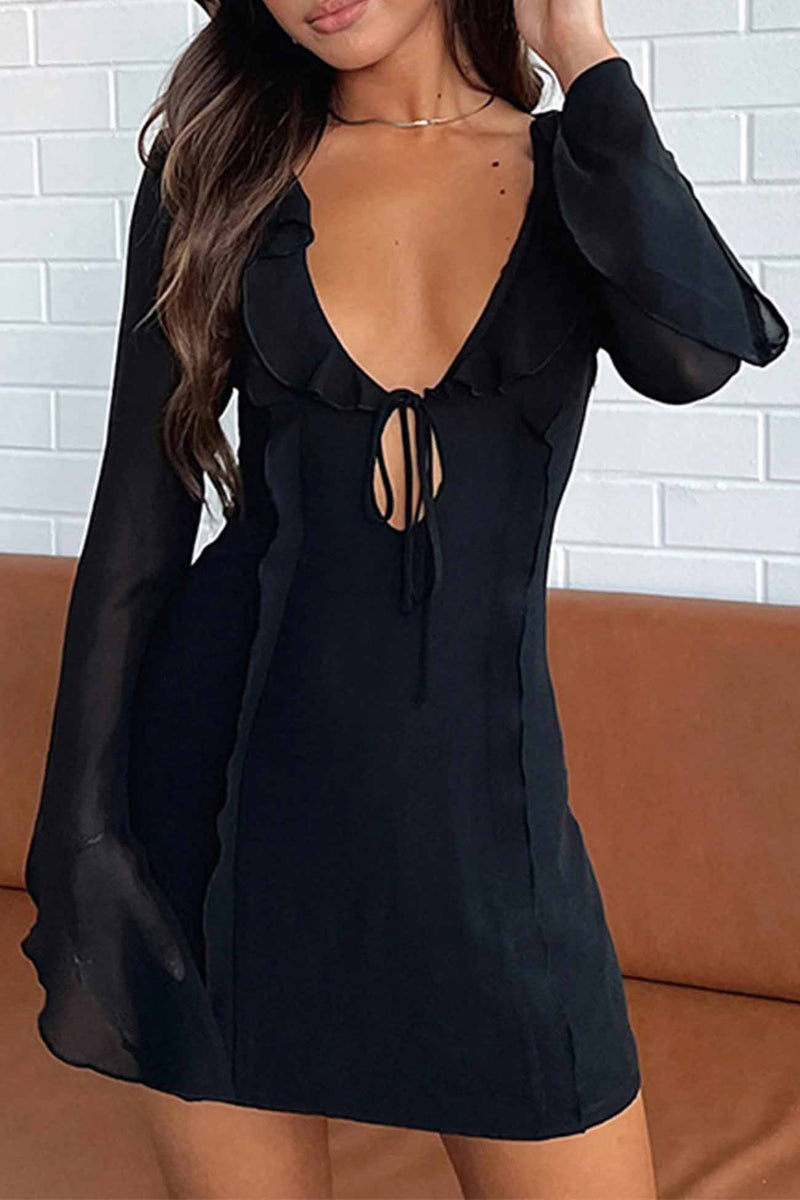 Elegantes Kleid mit langen Ärmeln für warme Tage
