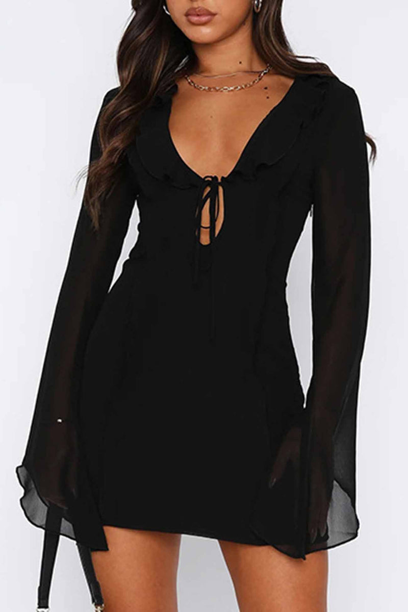 Elegantes Kleid mit langen Ärmeln für warme Tage