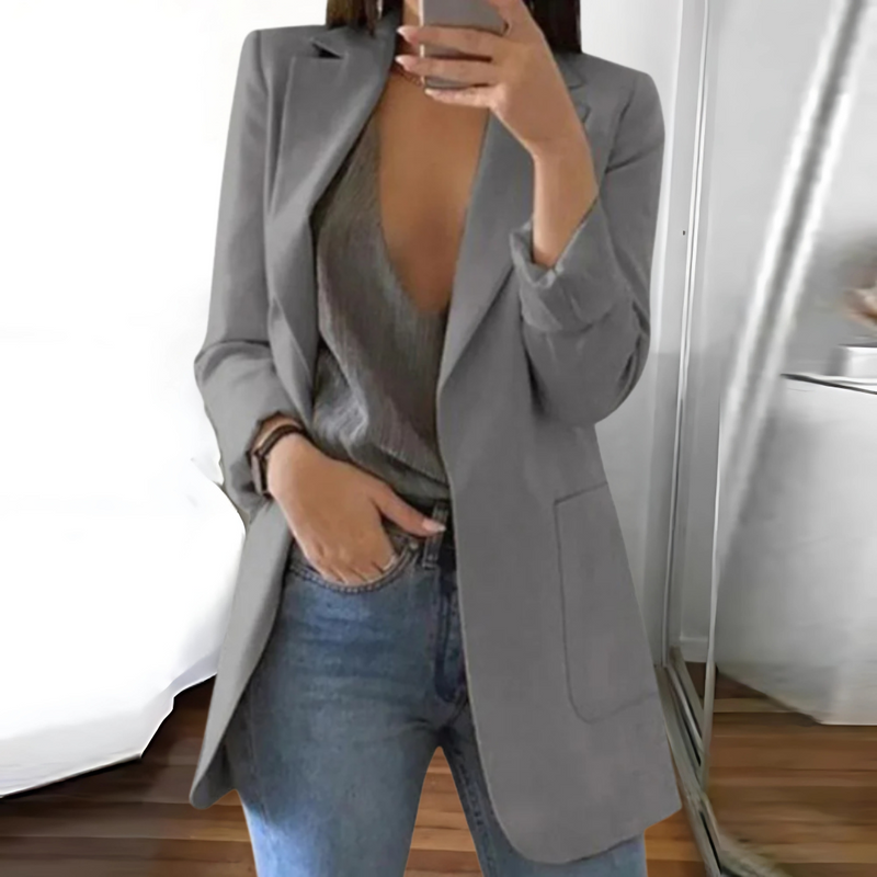Eleganter Damen Blazer Warm Leicht Stilvoll Schlicht Jacket
