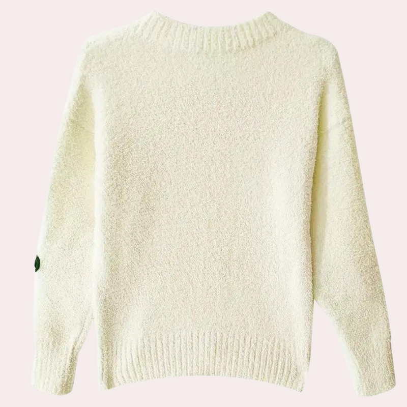 Modischer Pullover mit Blumenmuster für Frauen