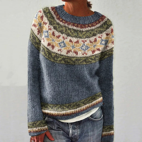 Bunter Bequemer Strickpullover Für Kalte Tage Hoodie