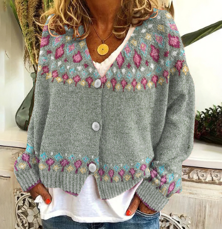 Bunter Weicher Langarmpullover Für Gemütliche Tage